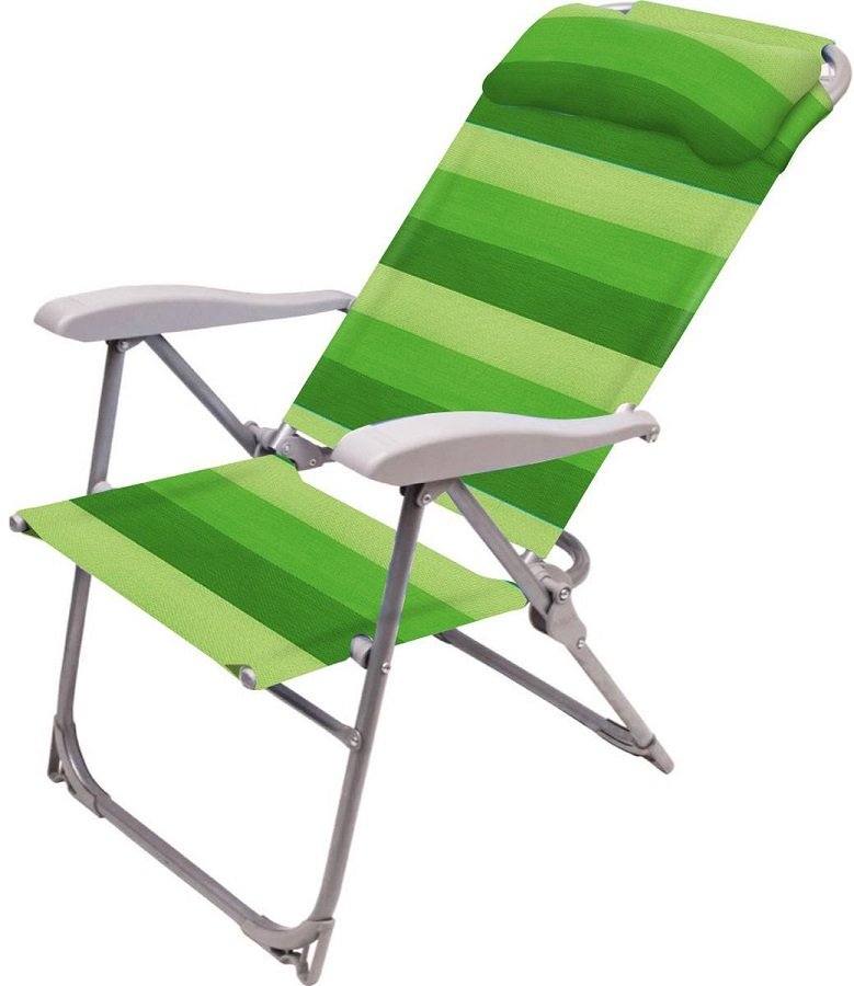Кресло-шезлонг складное 'Ника' зеленый (сетка) К2