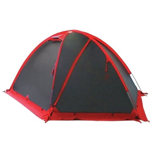 Палатка трехместная Tramp ROCK 3 V2, серый