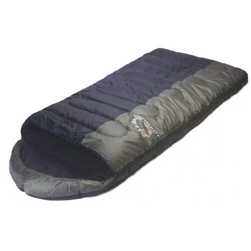 Спальный мешок Indiana Traveller Plus, левосторонняя молния, черный, серый L-zip