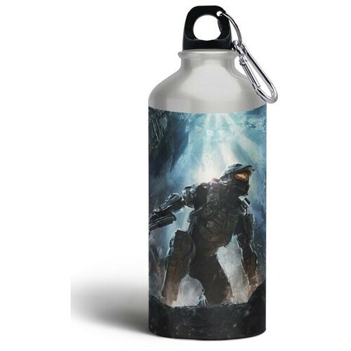 Бутылка фляга спортивная игры Halo 4 (хало 4, мастер чиф) - 6056