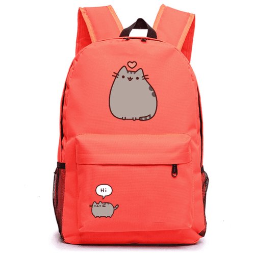 Красный рюкзак с котом
