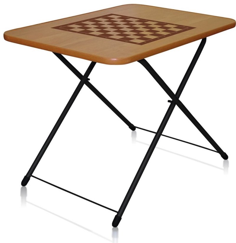Стол туристический игровой (шахматы) 'Ника' (75*50 см) выс.50 (62) см ТСТИ