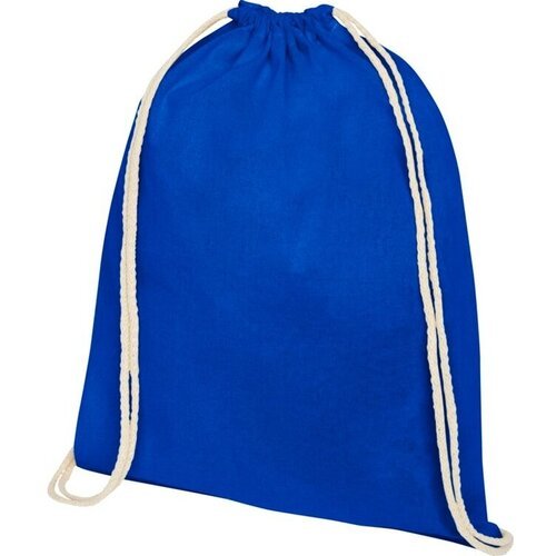 Рюкзак со шнурком Oregon из хлопка плотностью 140 г/м², синий