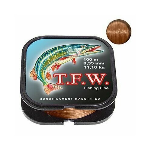 Леска для рыбалки Aqua T.F.W. 0,35mm 100m, 1 штука