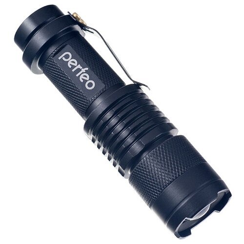 LED фонарик Perfeo LT-031-A алюмин. черный +ЗУ и аккумулятор