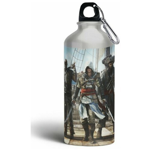 Бутылка фляга спортивная игры Assassins Creed IV Black Flag (Черный Флаг, ассасинс крид) - 5962