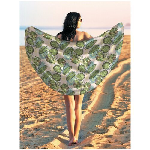 Парео и Пляжный коврик JoyArty 'Тропическая атмосфера', трикотаж 150 см