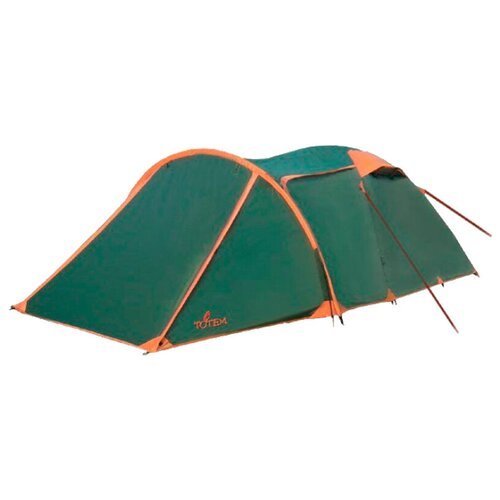 Палатка трекинговая трехместная Totem Carriage V2, зеленый