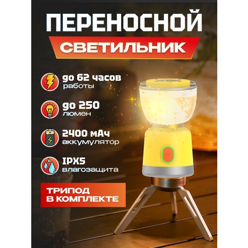 Светильник портативный Sunree Sandglass Lightweight Portable Camping Lantern (Sandglass) Yellow