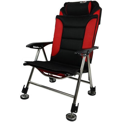 Кресло складное карповое Kyoda 70х50х42/90-110, цвет красный