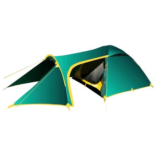 Палатка трекинговая трехместная Tramp GROT 3 V2, зеленый