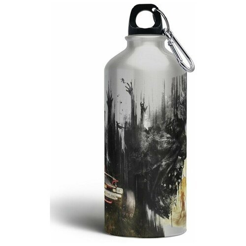 Бутылка спортивная/туристическая фляга игры Dying Light (ps3, ps4, ps5, Xbox, PC, Switch) - 6347