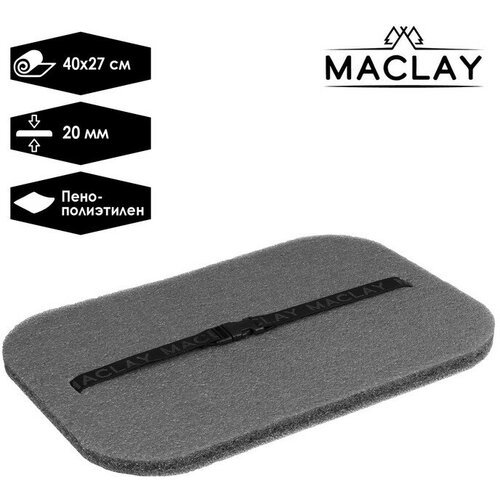 Maclay Коврик Maclay, с креплением резинка, 40х2х2 см, цвет серый