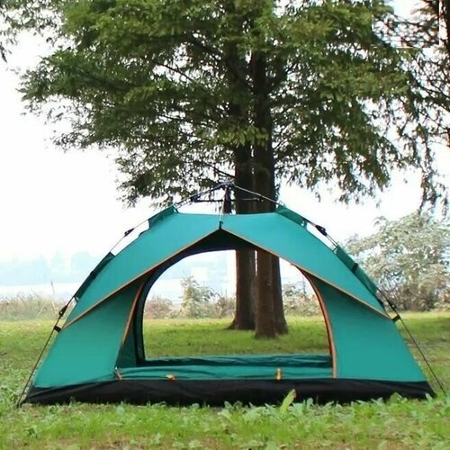 Палатка EGP PROever GreenFox с автоматической установкой 4х местная однослойная / кемпинг / пляж / туризм
