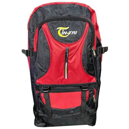 Рюкзак туристический 80 литров цвет черно-красный