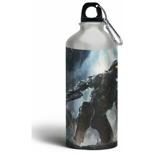 Бутылка фляга спортивная игры Halo 4 (хало 4, мастер чиф) - 6055