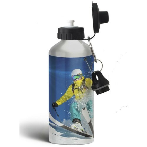 Бутылка спортивная,туристическая фляга 500мл Спорт горные лыжи - 415