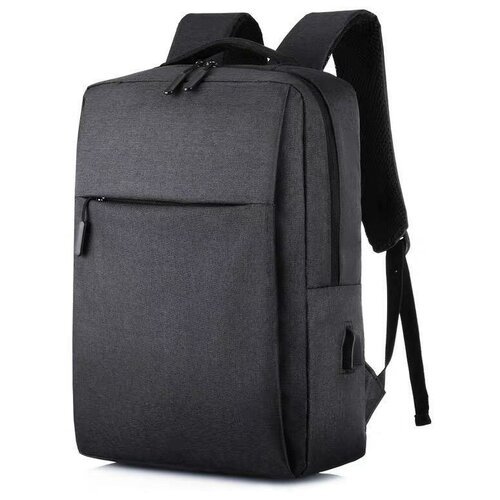 Рюкзак (ранец) с USB женский, мужской, школьный, подростковый городской, универсальный, для ноутбука, 20 литров, JAIFAS, R2 черный